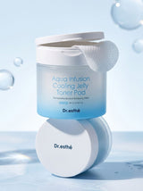 Dr.esthé Aqua Infusion Cooling Jelly Toner Pad 180mL / 70 Pads Retail $80 • Refreshing Cooling • Hydration Boost • Soft Skin Prep - SHIPPING 10/12/26