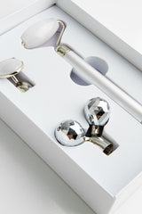 White Device Retail $190 - multi-angular, double-headed lymphatic vibrating facial massager/white jade roller - SPECIAL OFFER