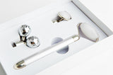 White Device Retail $190 - multi-angular, double-headed lymphatic vibrating facial massager/white jade roller - SPECIAL OFFER