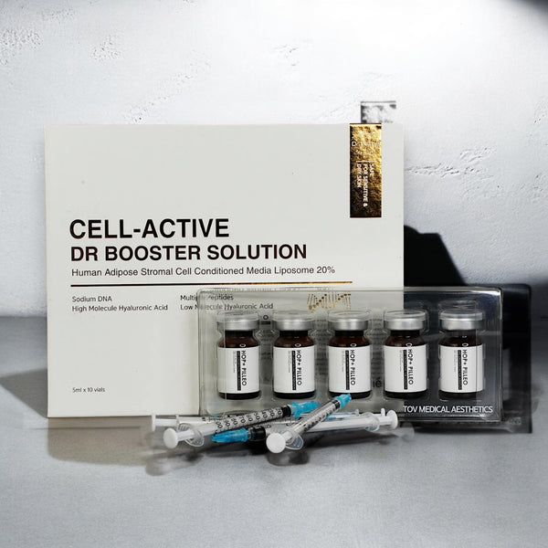 HOUSE OF PLLA® HOP+ Pilleo Growth Factor Solution 5ml x 5 vials + Dr Booster MTS Solution 5ml x 10 vials + FREE DN64 0.25mm Needle