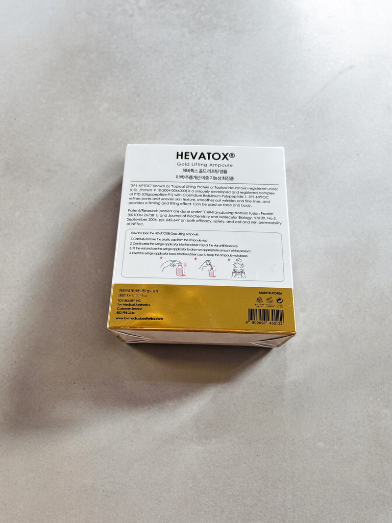 HEVATOX® Gold Ampoule (Topical Neuro-toxin) Retail $160 - SPECIAL OFFER