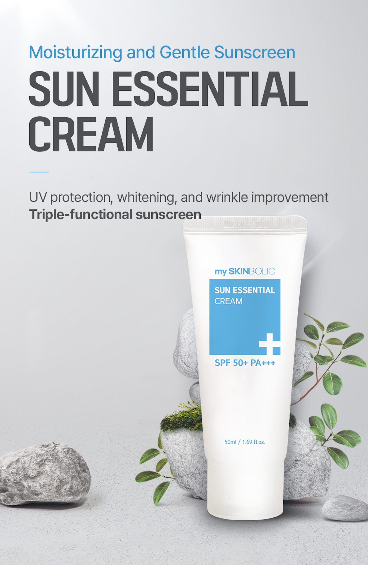 Sun Essential Cream SPF 50+ PA+++ 50mL Retail $67 - Triple-functional cream in one - SPECIAL OFFER