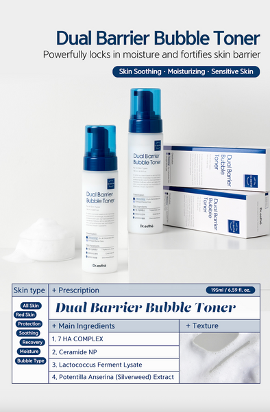 Dual Barrier Bubble Toner 195mL Retail $80 - Multi-Layer Hydration, Ba