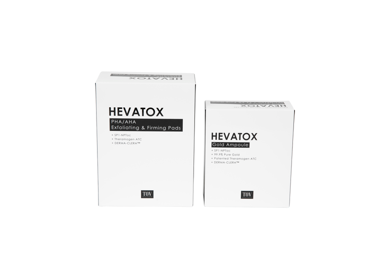 HEVATOX® Gold Ampoule (Topical Neuro-toxin) Retail $150 & PHA/AHA Exfoliating & Firming Pads Retail $140 (Topical Neuro-toxin) - SPECIAL OFFER