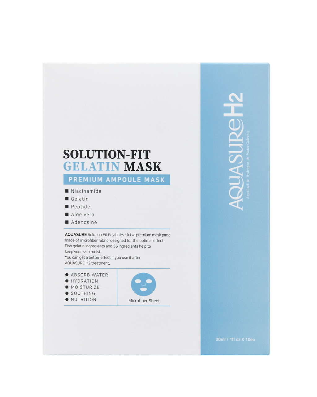 Solution-Fit Gelatin Mask 10pc Retail $120 - used in Aquasure H2 Treat