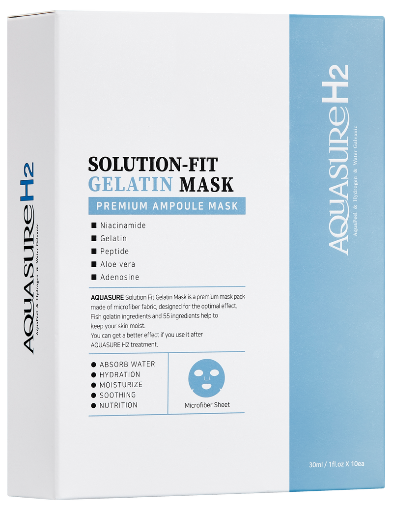 Solution-Fit Gelatin Mask 10pc Retail $120 - Aquasure H2 Treatment
