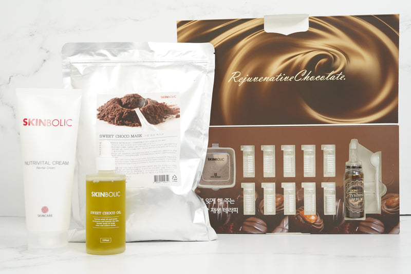(STARTER KIT) Sweet Choco Therapy - 10 Treatments ( Choco Oil 100ml + Nutrivital Cream 150ml + Choco Mask 310g) SOLD OUT! - SHIPS 2/18/24